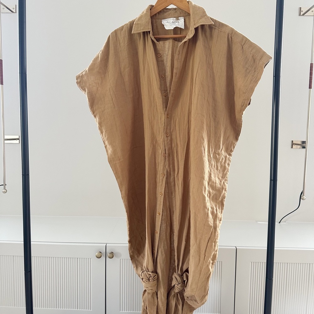 ACACIA - Oahu Duster Swim Cover-Up (Almond) - Women’s XS